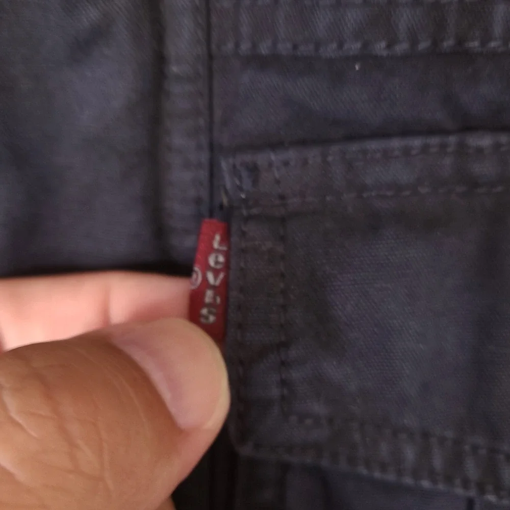 Levis Jacket Mens Small‎ Navy Blue Sherpa Lined Utility Grunge (Zipper Broken)
